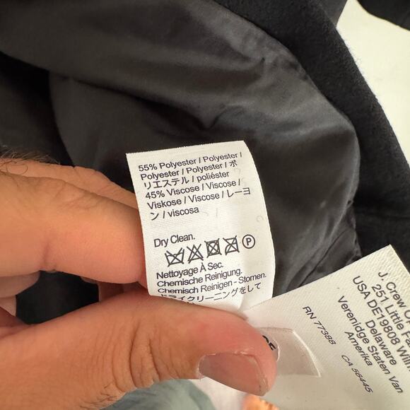 Madewell Double-Breasted Trench Coat Sz XS Black Drapey Wool-Blend Twill Belted - Picture 9 of 10